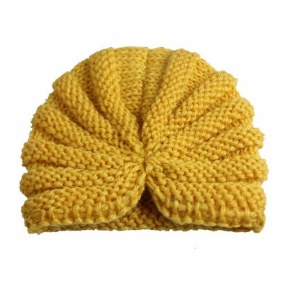 Baby Hat Knitted Winter Girls Bonnet Beanie Turban Newborn Cap Boys Accessories