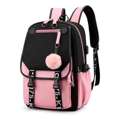 School Bags Teenage Girls Canvas Schoolbag Student Book Bag Teen School Backpack