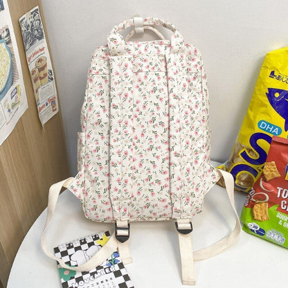 Fashion Cute Floral Student Backpack Book Bags Print Laptop College Backpack Bag