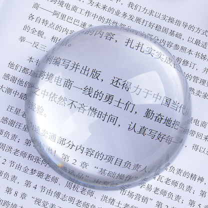 Big Magnifying Glass Paperweight Dome Magnifiers Semi Crystal Ball 60mm