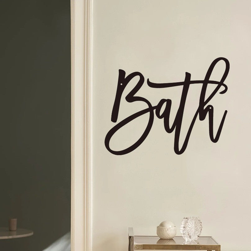 CIFbuy Rustic Iron Wall Art No Drill Farmhouse Bathroom Decor Sign