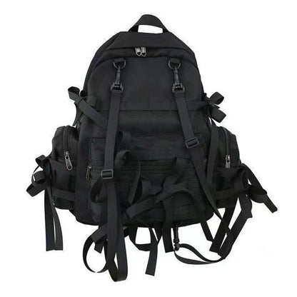 Black Backpacks Travel Bag Casual Shoulder Punk Unisex Bags 31*12*42 CM Canvas