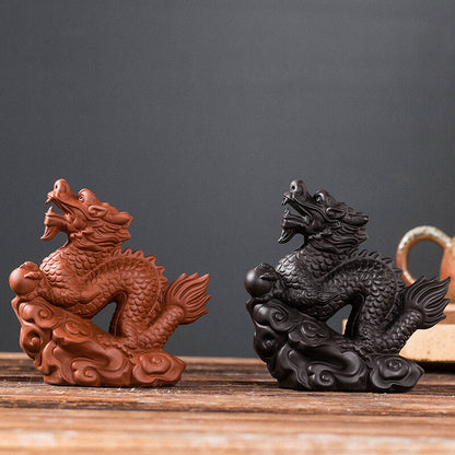 Dragon Design Statue Yixing Zisha Purple Clay On Sales Home Decoration Tea Pet