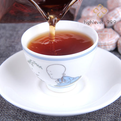 500G Ripe Pu'er Yunnan Menghai Muzhi Original Aromatic Mini Compressed Tuocha-