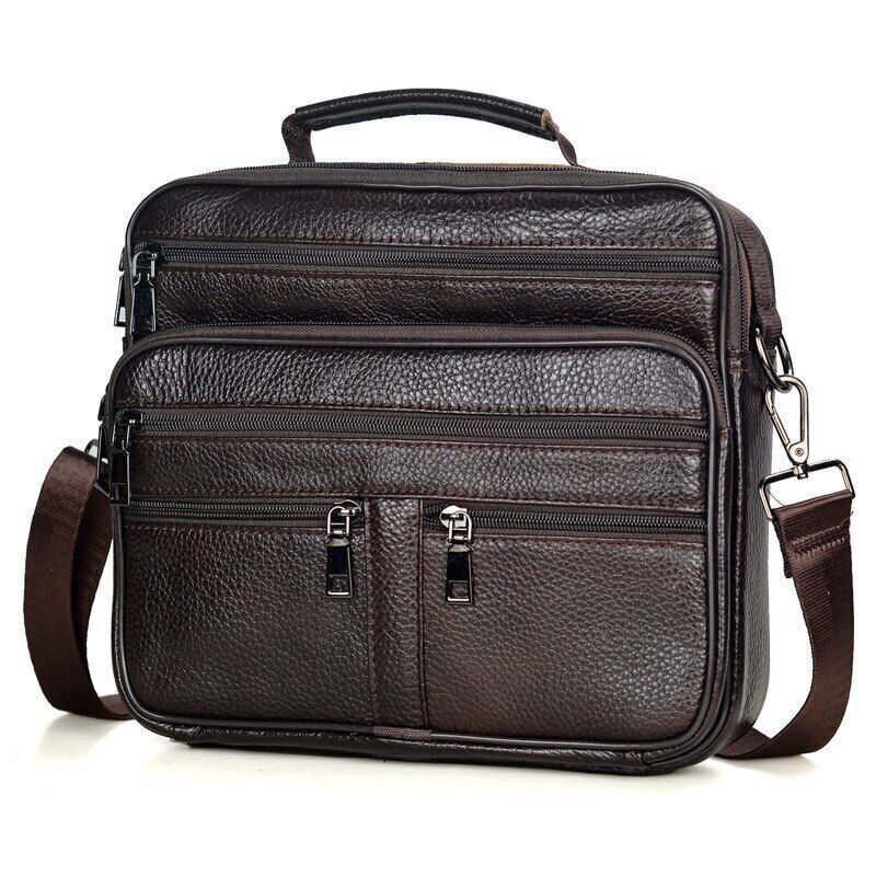 Men Genuine Leather Shoulder Bag Leather Handbags Men's Bag Travel Bag Tote
