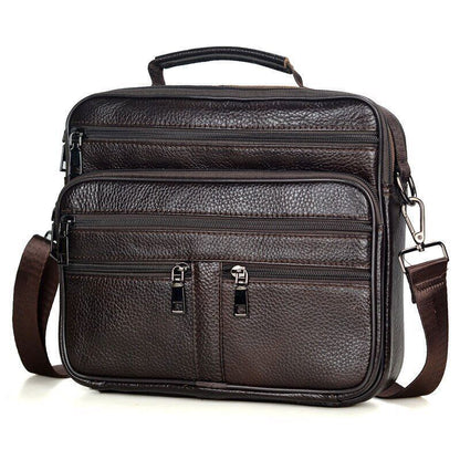 Men Genuine Leather Shoulder Bag Leather Handbags Men's Bag Travel Bag Tote