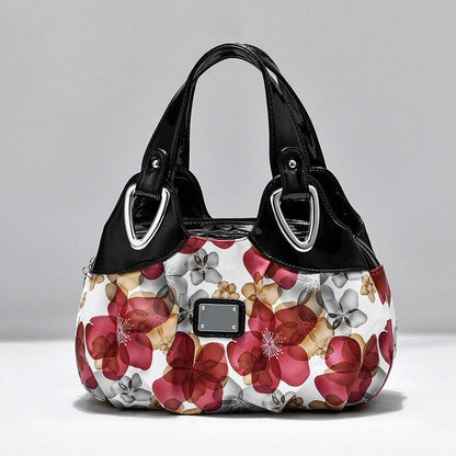 Women Shoulder Bag Printed Flower Messenger Bag Designer Leather Ladies Handbag