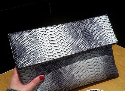 Snake Pattern Leather Crossbody Bag For Women Messenger Bag Shoulder Bag Handbag