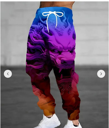 Autumn New Men's Casual Pants, Sweatpants 3D Digital Printing trend
