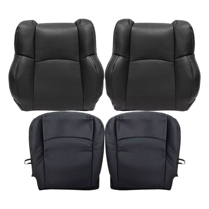 4PCS For Dodge Ram 2013-18 Driver Passenger Bottom Top Perf Leather Seat Cover