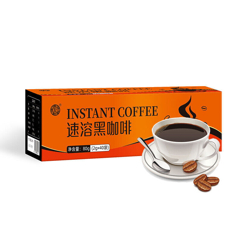 Instant Americano Black Coffee 0 fat strong zero sucrose bitter coffee 2g*40bags