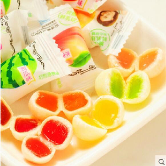 Multi Tastes Stuffed Soft Candy, Crispy Fresh Milk Balls Candy, Chinese Food