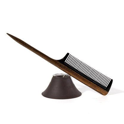Antistatic Natural Rat Tail Comb Black Buffalo Comb Wooden Hair Comb
