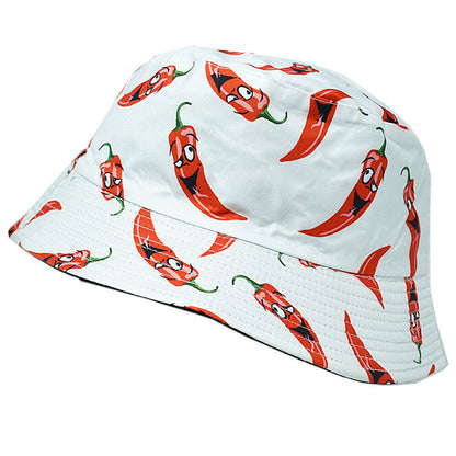 Unisex 100% Cotton Bucket Hat Boonie Hunting Fishing Outdoor Reversible Cap