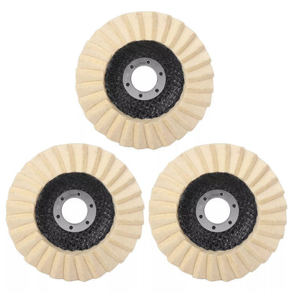 Wool Felt Finishing Wheel Buffing Pads For Metal Glass For Angle Grinder 2Pcs