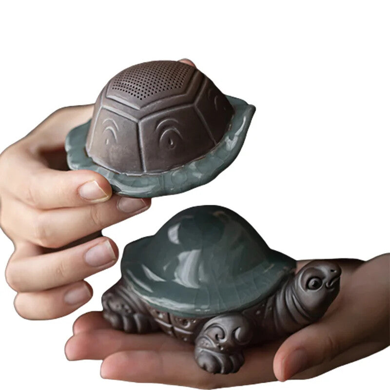 Ceramic Little Turtle Tea Set Filter Animal Figurine Kung Fu Tea Set Accessories