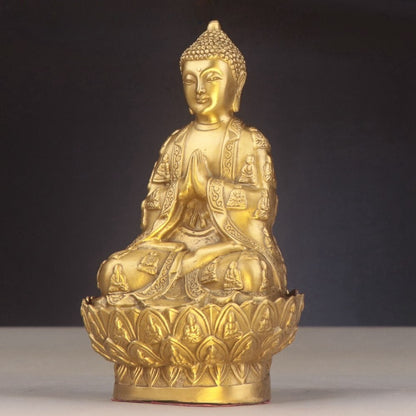 18cm 7" New Buddhism Brass Ten Thousand Buddha Tathagata Sakyamuni Buddha Statue