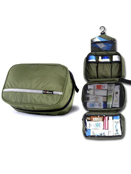 Toiletry Bag Black Travel Cosmetic Nylon Organizer Waterproof Makeup Storage 1PC