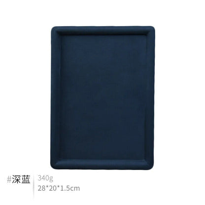 Jewelry Display Tray Cashmere Leather Corner Glasses Plate Watch Ring Holder Bin