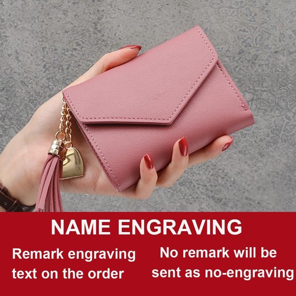 Short Leather Women Wallets Customized Mini Card Holder Purse 11*9*1.5 CM 1 PC