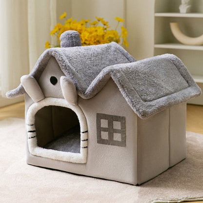 Sleep Kennel Pet Nest Warm Removable Cave Bed
