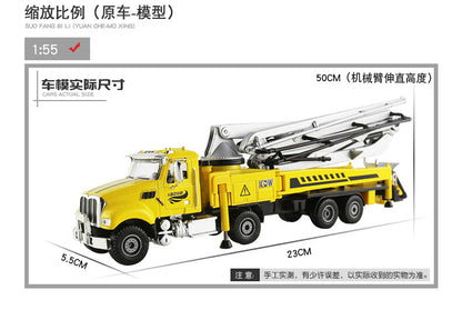 1:55 KDW Concrete Pump Truck Construction Machinery Equipment Diecast Model