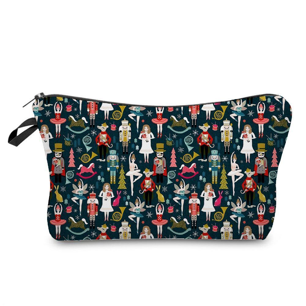 Makeup Bags Dancer Print Cosmetic Case Toiletries Organizer Traveling Polyester