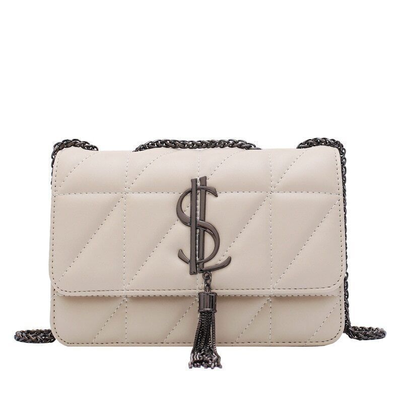 Handbag Tassel Square Bag Girl Pu Women Handbags Lock Shoulder Bags