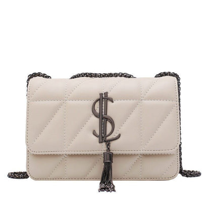 Handbag Tassel Square Bag Girl Pu Women Handbags Lock Shoulder Bags
