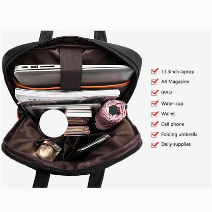 Laptop Backpack Teenagers Waterproof Travel Bags Student Black 37*29*12CM Oxford