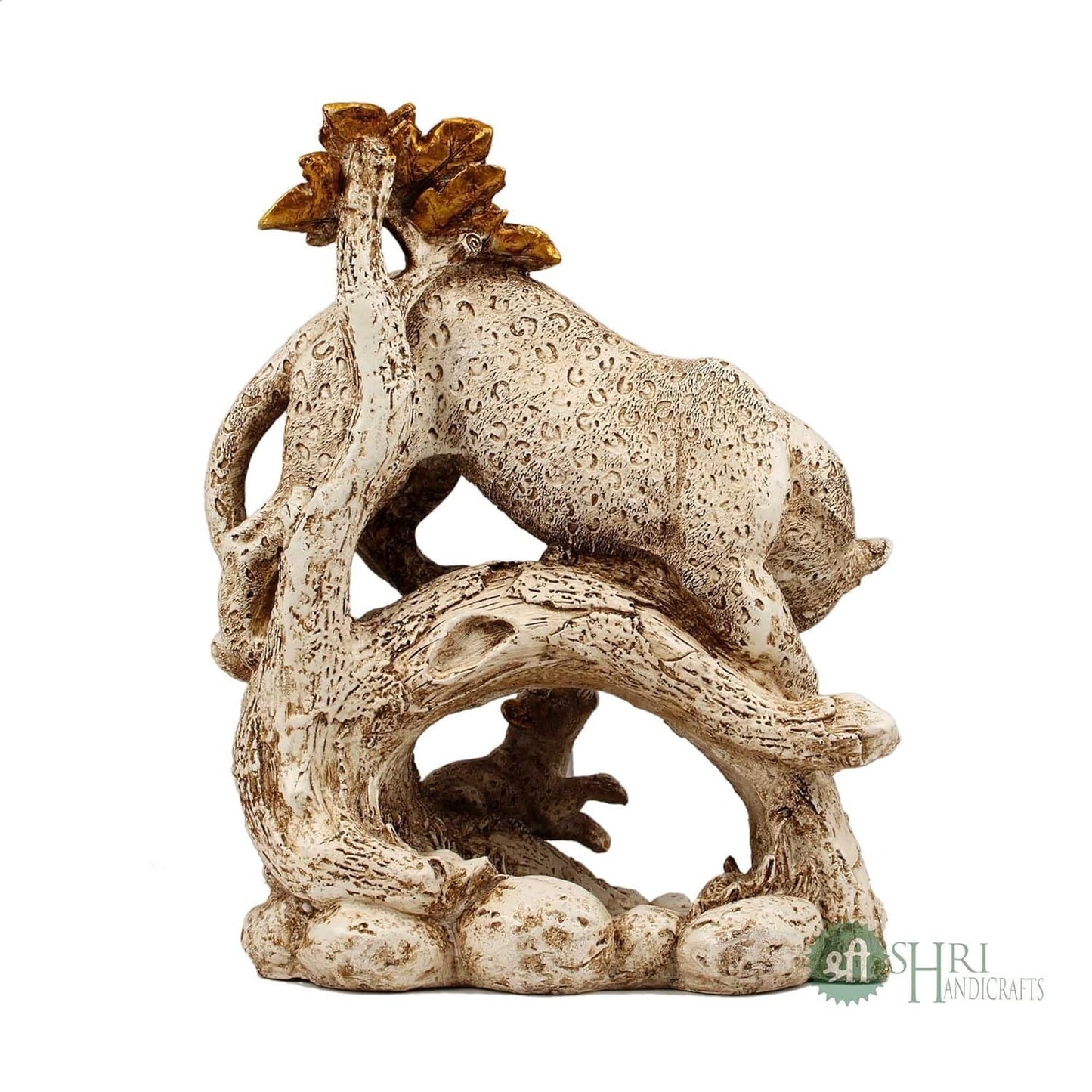 Polyresin Leopard Statue with Family Idol Figurines Gifts for Home Decor
