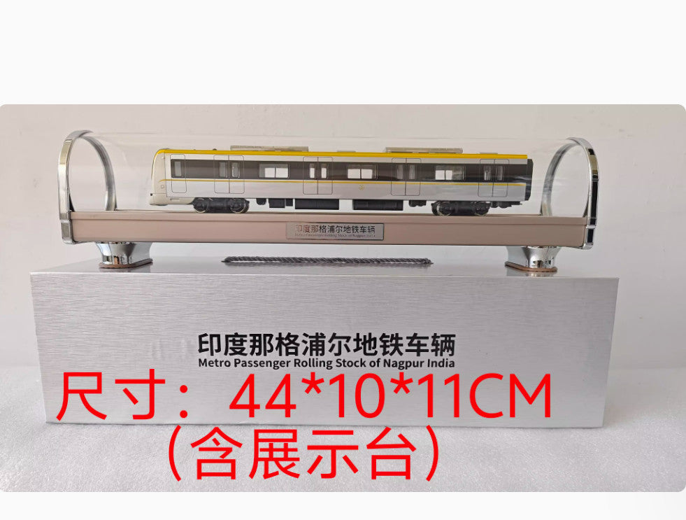 1:68 44CM Metro Passenger Rolling Stock of Nagpur India Trrain Diecast Model