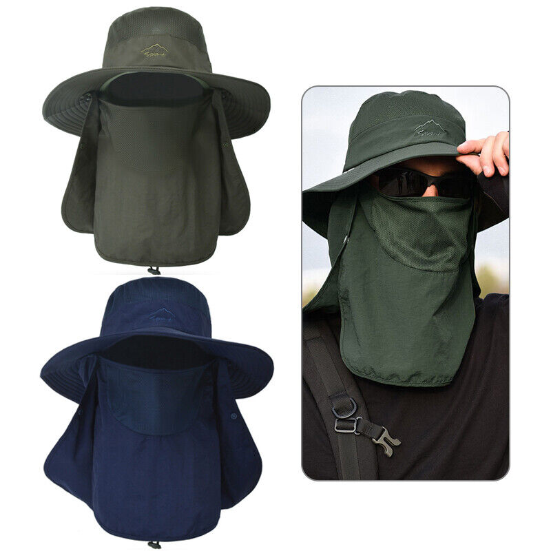 Unisex UV Protection Face Neck Cover Sun Hat Sport Breathable Hiking Fishing Hat