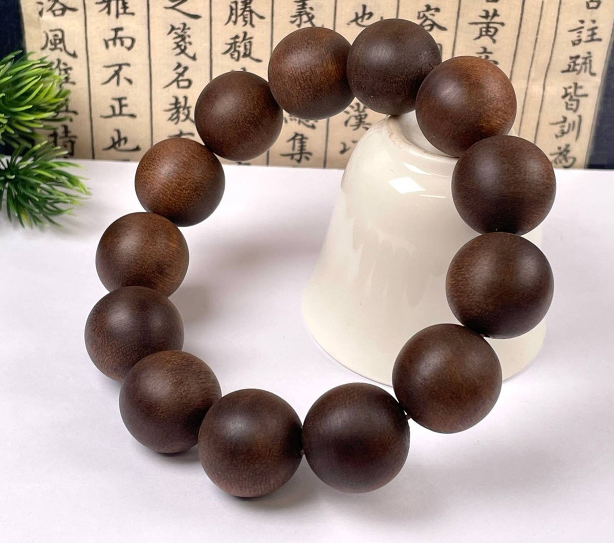 18mm Chinese Natural Eaglewood Handmade Exquisite Bracelets 30798