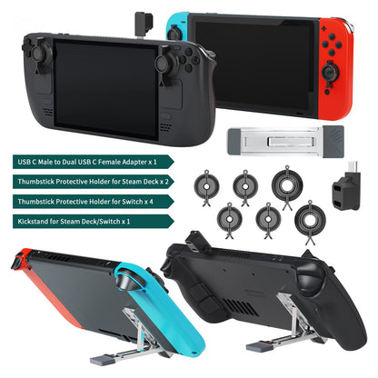 Thumbsticks Rocker Protection Kit+Back Support for Steam Deck/Switch/OLED/Lite