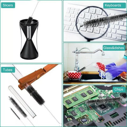 Nylon Straw Brush Cleaner Bottle Tube Pipe Small Long Cleaning 10Pcs Set USA