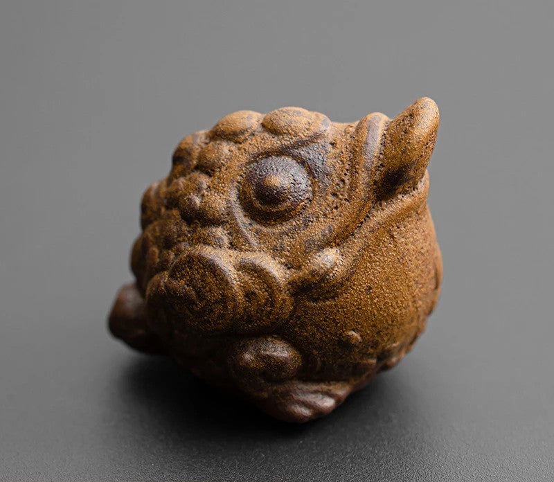 Coarse Pottery Tea Pet Creative Golden Toad Tea Tray Ornament Tea Ceremony
