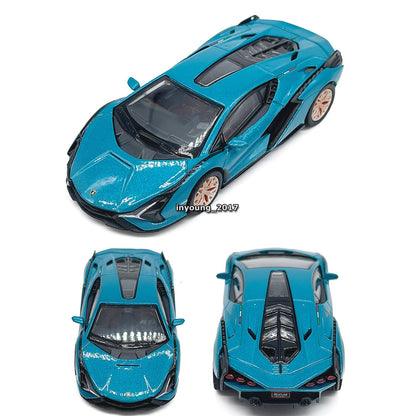 1/64 Lamborghini Sian FKP 37 Model Toy Car Diecast Toy Vehicle Kids Adults Blue