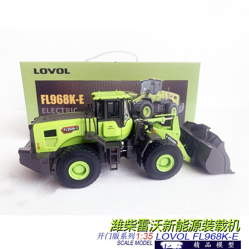 1:35 27CM LOVOL FL968K-E Electric Wheel Loader Construct Machine Diecast Model