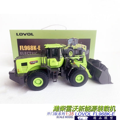 1:35 27CM LOVOL FL968K-E Electric Wheel Loader Construct Machine Diecast Model