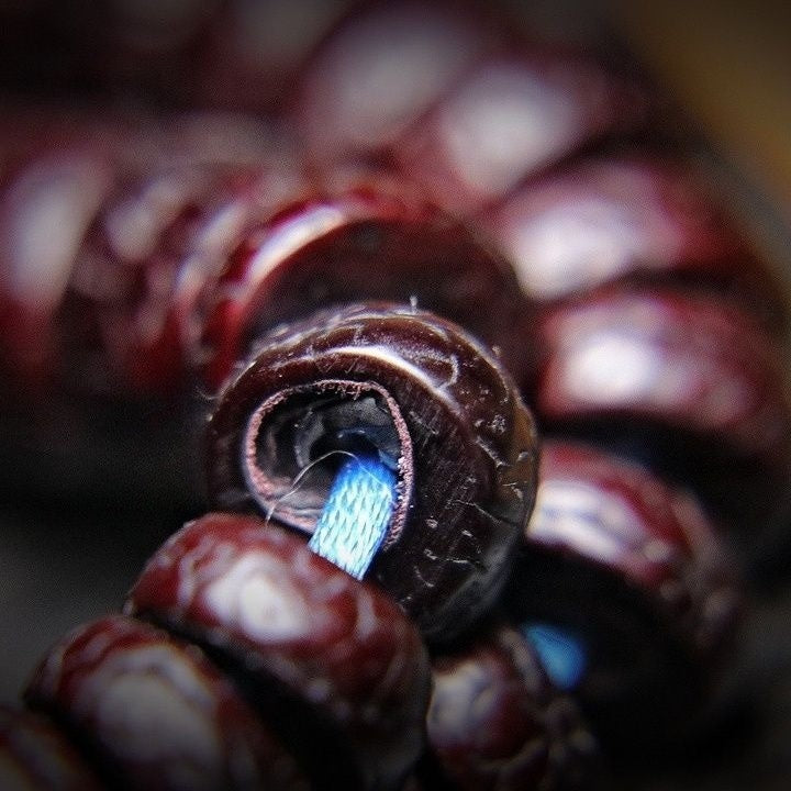 Tibetan Phoenix Eye Bodhi Beads 108 Beads Prayer Mala Red Sandalwood Slice