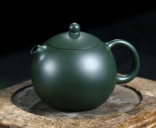 4" 200ml Yixing Zisha Pottery Green Clay Handmade Dragon Egg Teapot Tea Pot