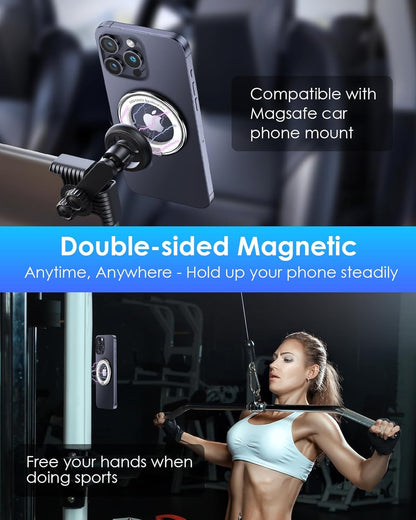 Upgraded Magsafe Phone Ring Holder - Magnetic Grip Stand & Finger Kickstand, Dua