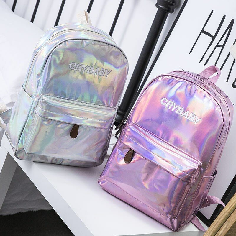 Hip Bag Girl's Women Backpack Shoulder Bag PU Leather School Rucksack Street