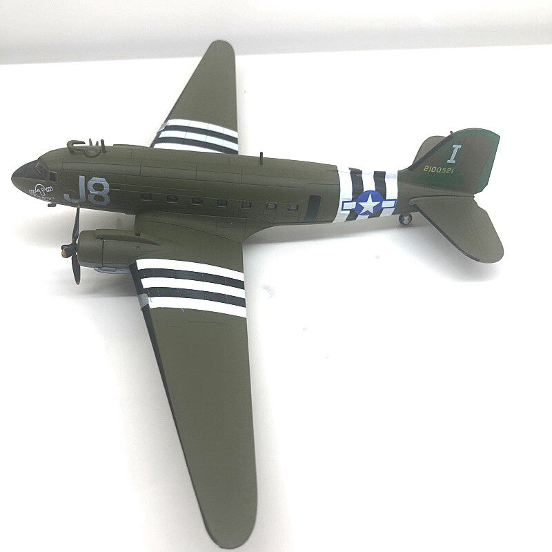 WWII USA C-47 J8 1/100 diecast plane model aircraft
