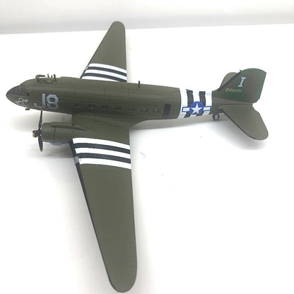 WWII USA C-47 J8 1/100 diecast plane model aircraft