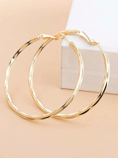 Aretes Argollas En Oro 10k Pendientes Joyería Fina De Moda Regalos Para Mujer X