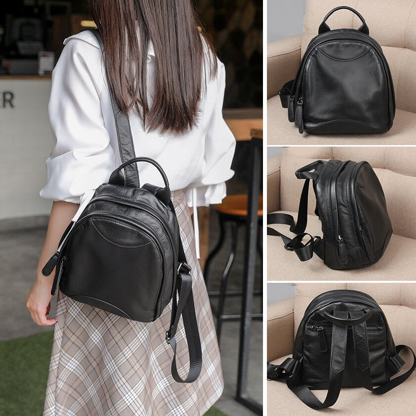 Soft Real Leather Small Backpack Rucksack Daypack Travel bag Purse Bag 2 sizes