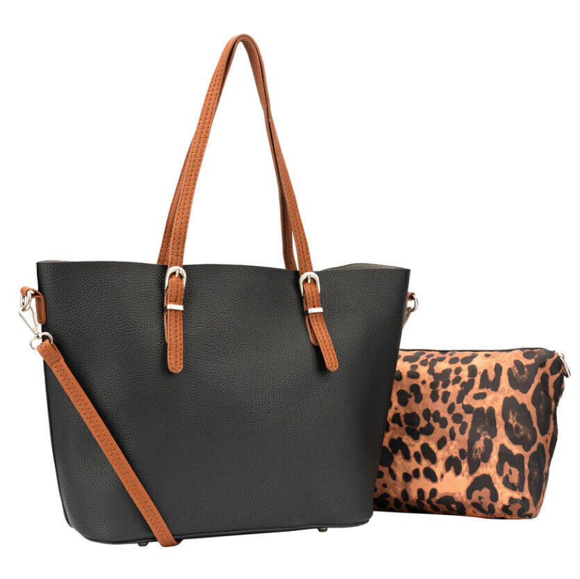Celela PU Leather Studs Tote Shoulder Bag Crossbody Handbag Sets Purse W/ Wallet