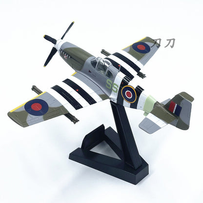 1:72 British Allied P-51b Mustang Attack Aircraft Model Display